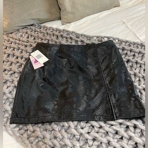 Juicy Couture snake print pleather skirt